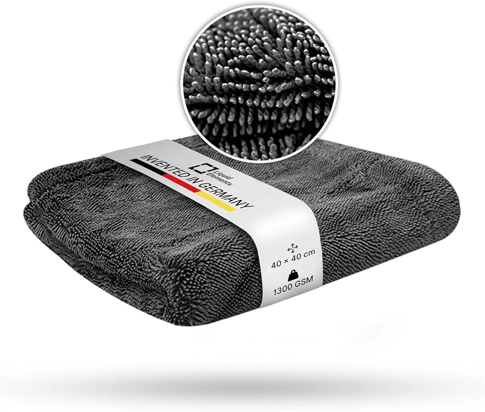 LIQUID ELEMENTS BLACK HOLE PREMIUM MICROFIBER CAR DRYING TOWEL 40 X 40 CM